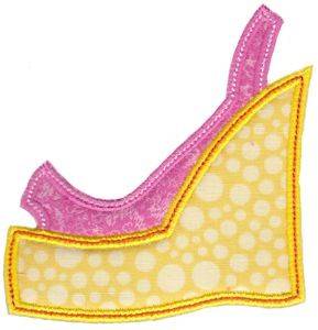 Picture of Applique Wedge Shoe Machine Embroidery Design