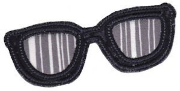 Picture of Applique Sunglasses Machine Embroidery Design
