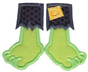Picture of Applique Monster Feet Machine Embroidery Design