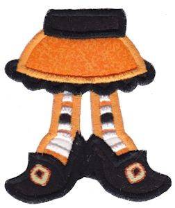 Picture of Applique Witch Feet Machine Embroidery Design