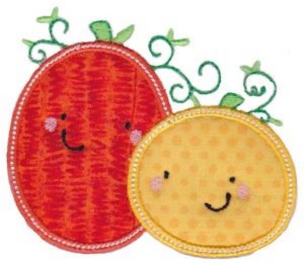Picture of Applique Pumpkins Machine Embroidery Design