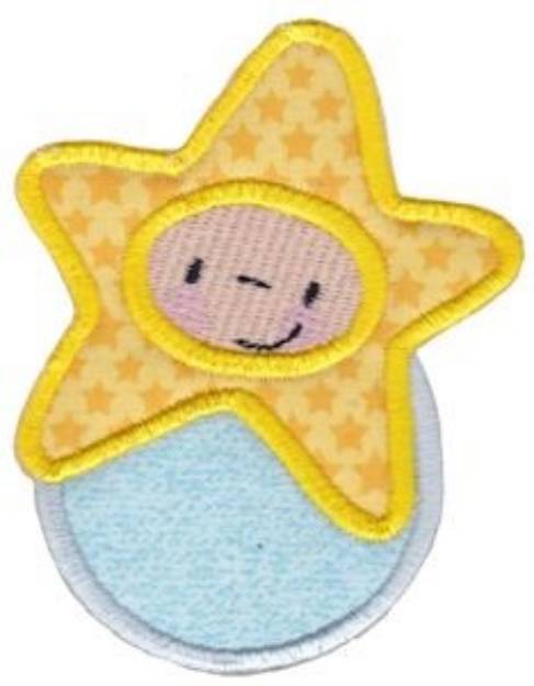 Picture of Applique Star Machine Embroidery Design