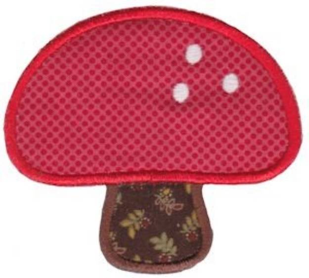 Picture of Applique Mushroom Machine Embroidery Design