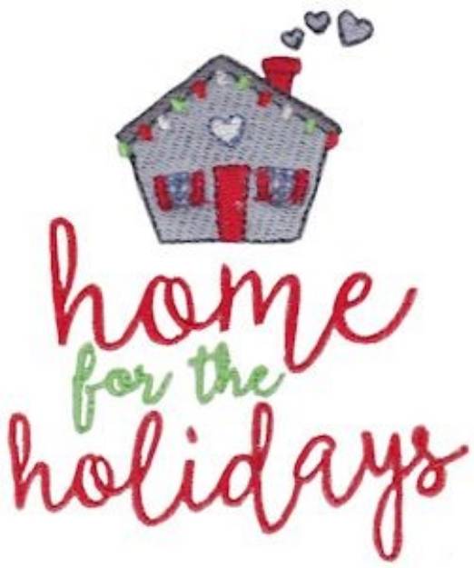 Picture of Home For The Holidays Christmas Machine Embroidery Design