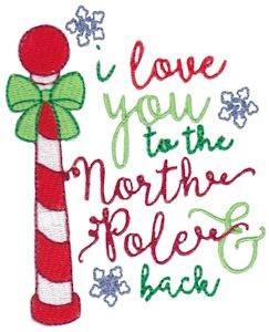 Picture of Christmas Sentiment Machine Embroidery Design