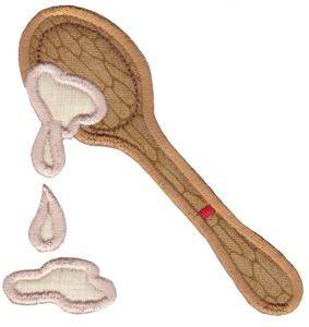 Picture of Spoon Baking Applique Machine Embroidery Design