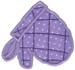 Picture of Oven Mitt Baking Applique Machine Embroidery Design