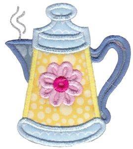 Picture of Tea Pot Baking Applique Machine Embroidery Design