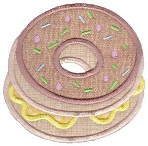 Picture of Doughnuts Baking Applique Machine Embroidery Design