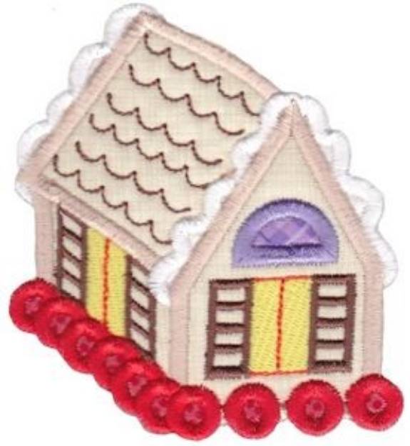 Picture of Gingerbread House Baking Applique Machine Embroidery Design