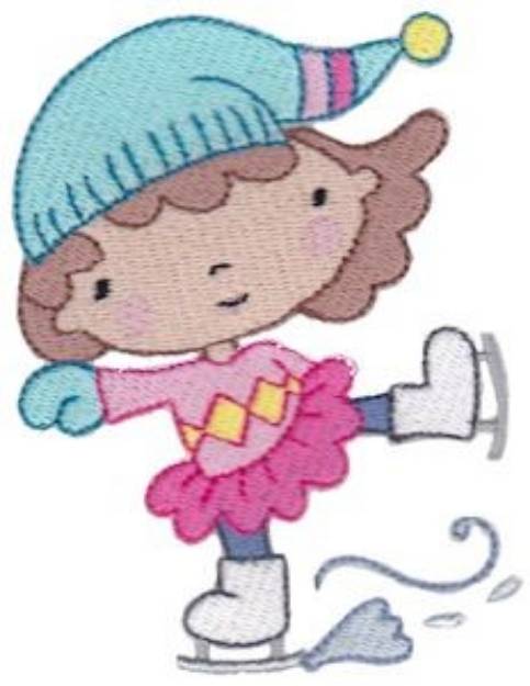 Picture of Skating Winter Cutie Machine Embroidery Design