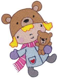 Picture of Teddy and Winter Cutie Machine Embroidery Design