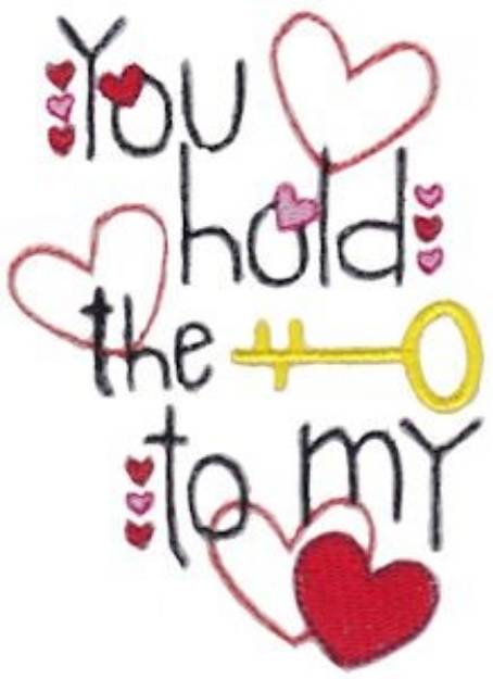 Picture of You Hold The Key To My Heart Machine Embroidery Design