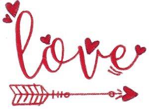 Picture of Key To My Heart Love Arrow Machine Embroidery Design