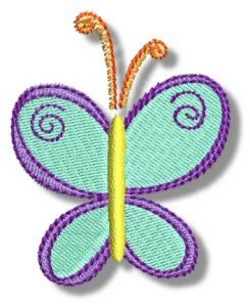 Picture of Butterfly Doodad Doodle Machine Embroidery Design