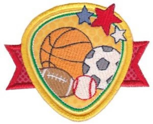 Picture of Badge It Sports Applique Machine Embroidery Design