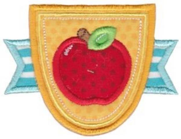 Picture of Badge It Apple Applique Machine Embroidery Design