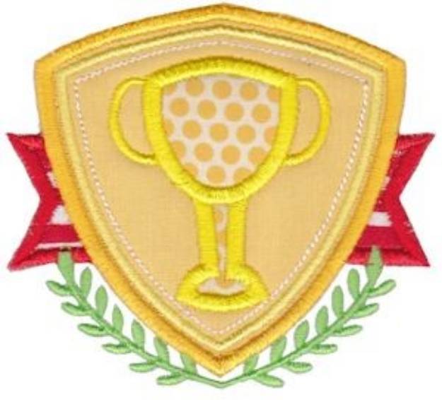 Picture of Badge It Trophy Applique Machine Embroidery Design