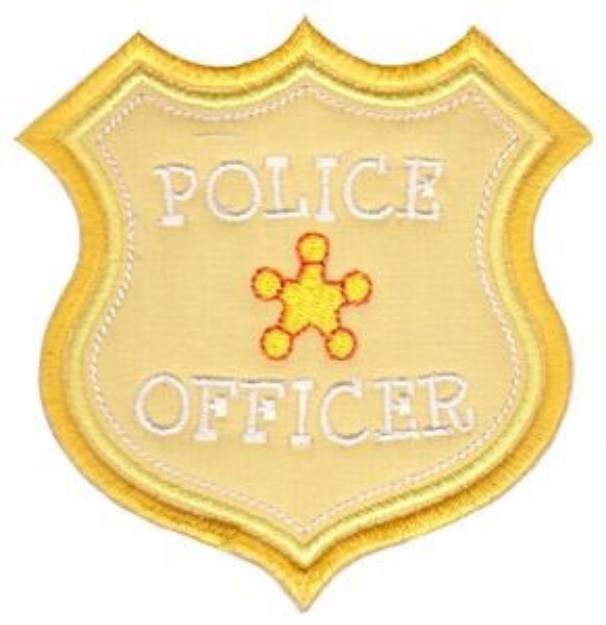 Picture of Badge It Police Applique Machine Embroidery Design