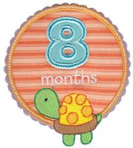 Picture of Baby 8 Months Applique Machine Embroidery Design
