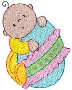 Picture of Baby And The Egg Machine Embroidery Design