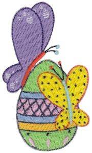 Picture of Butterflies and The Egg Machine Embroidery Design