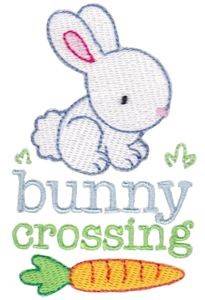 Picture of Bunny Crossing Machine Embroidery Design