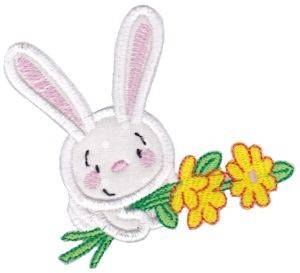 Picture of Snuggle Bunny Applique Machine Embroidery Design