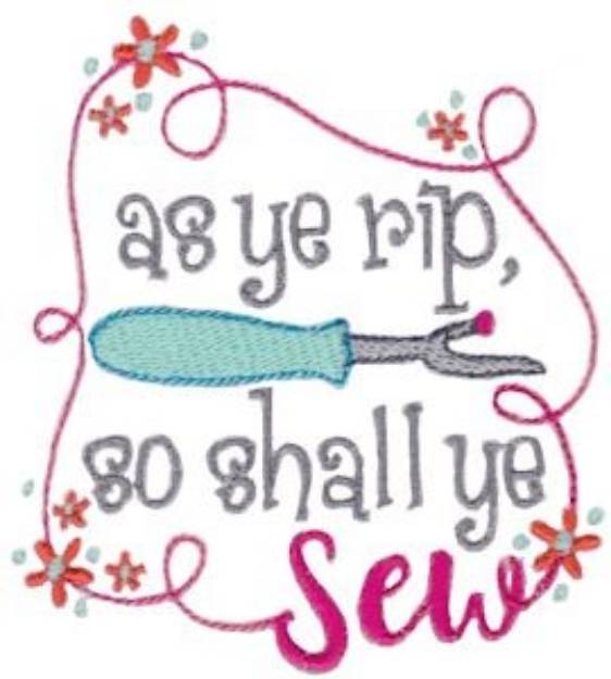 Picture of As Ye Rip Machine Embroidery Design