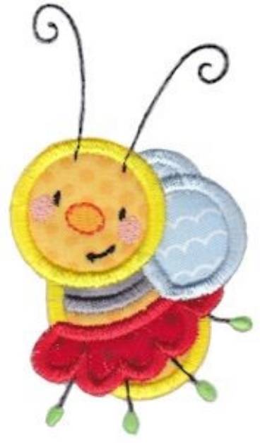 Picture of Bee Applique Machine Embroidery Design