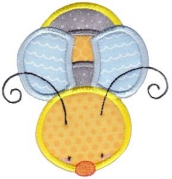 Picture of Applique Bumble Bee Machine Embroidery Design