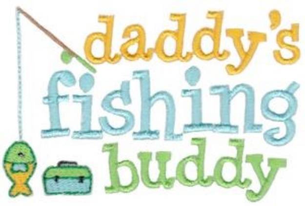 Picture of Fishing Buddy Machine Embroidery Design