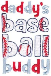Picture of Baseball Buddy Machine Embroidery Design