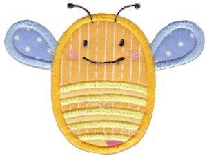 Picture of Applique Bumble Bee Machine Embroidery Design