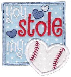Picture of Stole My Heart Machine Embroidery Design
