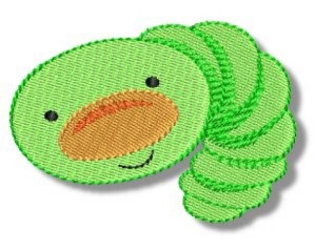 Picture of Green Worm Machine Embroidery Design