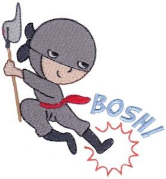 Picture of Bosh! Ninja Machine Embroidery Design