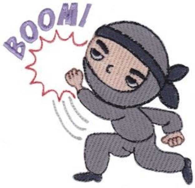 Picture of Boom! Ninja Machine Embroidery Design