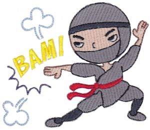 Picture of Bam! Ninja Machine Embroidery Design