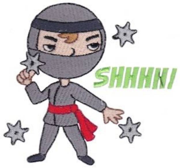 Picture of Shhhh! Ninja Machine Embroidery Design