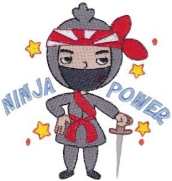 Picture of Ninja Power Machine Embroidery Design