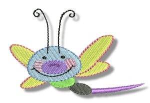 Picture of Happy Dragonfly Machine Embroidery Design