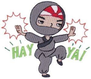 Picture of Hay Ya! Ninja Machine Embroidery Design