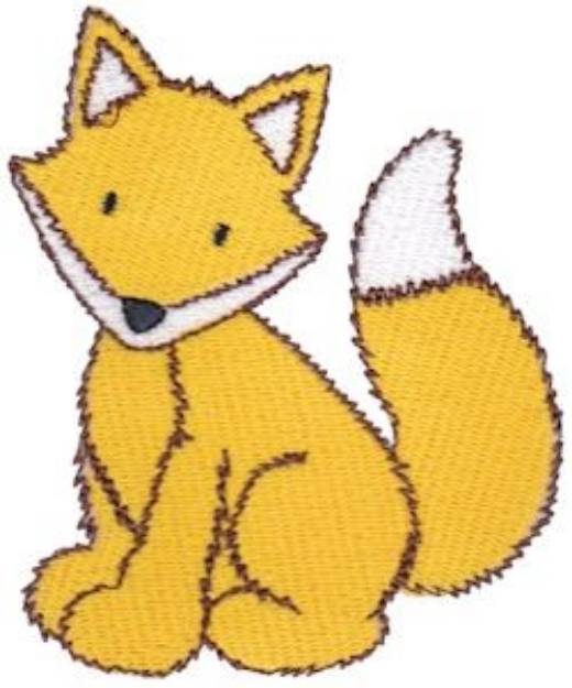 Picture of Sitting Fox Machine Embroidery Design