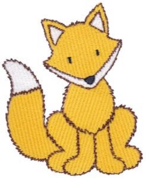 Picture of Fox Sitting Machine Embroidery Design