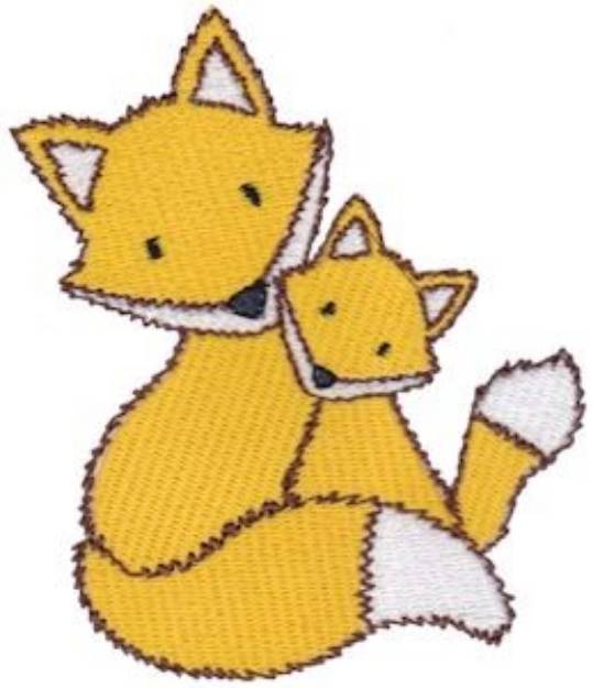 Picture of Fox & Kit Machine Embroidery Design