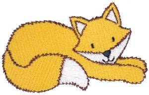 Picture of Relaxing Fox Machine Embroidery Design