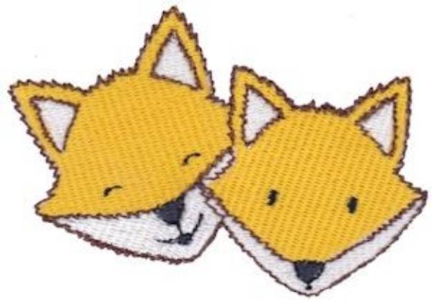 Picture of Fox Heads Machine Embroidery Design