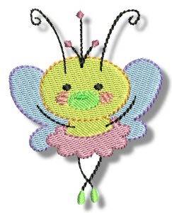 Picture of Ballerina Butterfly Machine Embroidery Design