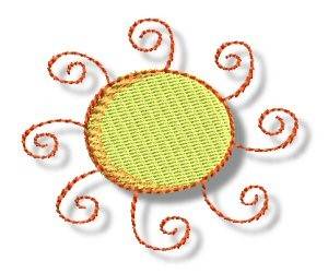 Picture of Swirly Sun Machine Embroidery Design